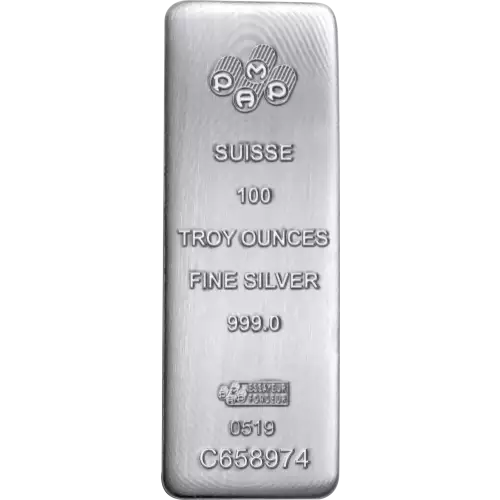 100oz PAMP Cast Silver Bar (2)