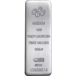 100oz PAMP Cast Silver Bar (2)