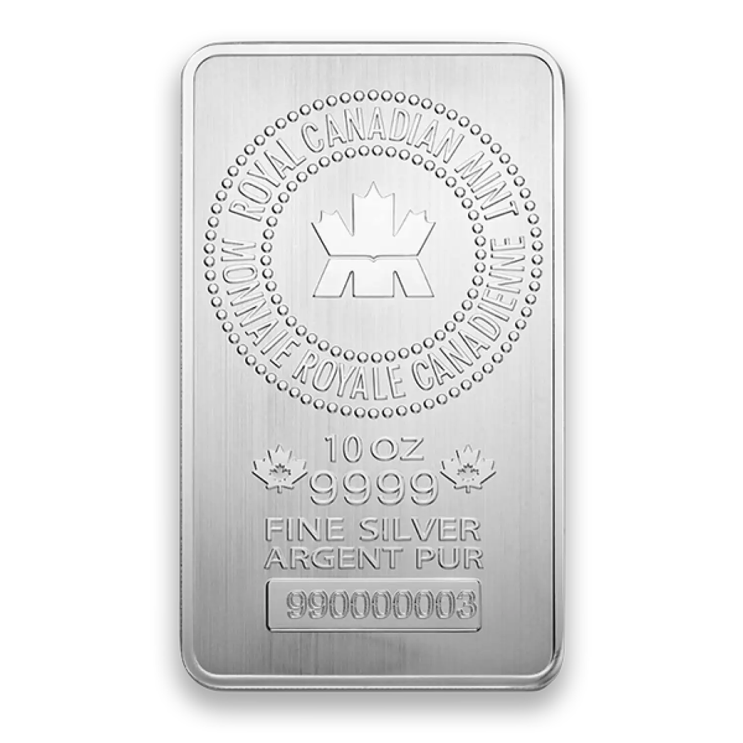 10oz Royal Canadian Mint (RCM) Silver Bar (2)