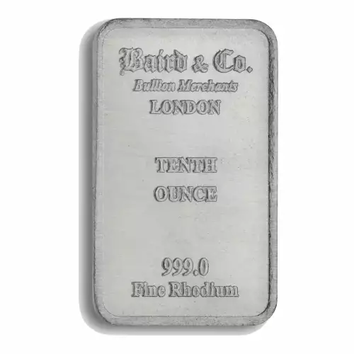 1/10oz Baird & Co Rhodium Minted Bar (2)