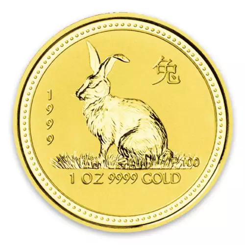 1999 1oz  Australian Perth Mint Gold Lunar: Year of the Rabbit (2)
