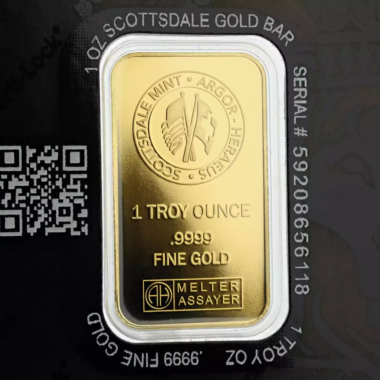 1oz Scottsdale mint minted Gold Bar .9999 Purity w/cert (3)