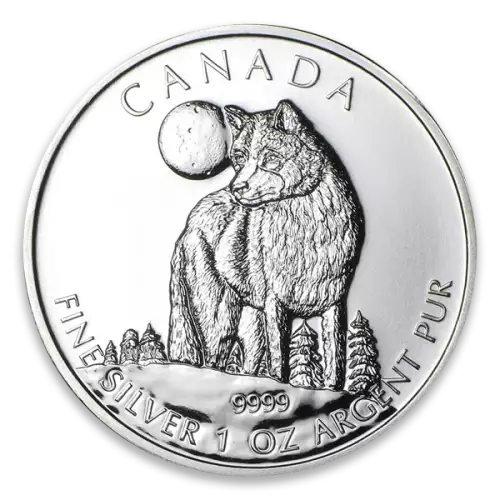 2011 1oz Canadian Silver Wildlife Series - Wolf (2)