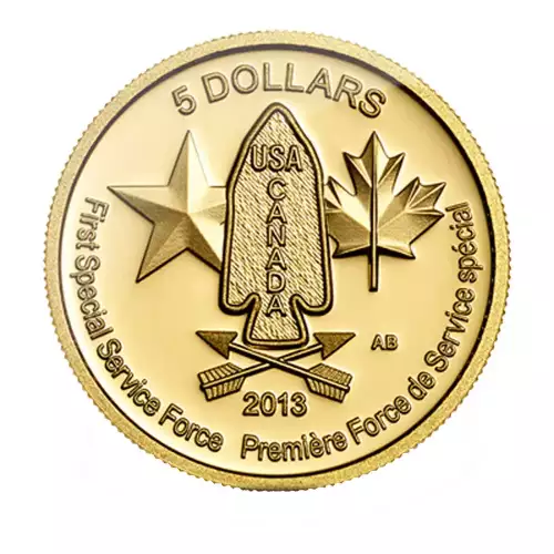 2013 1/10 oz Canadian Devil's Brigade Gold Coin (2)