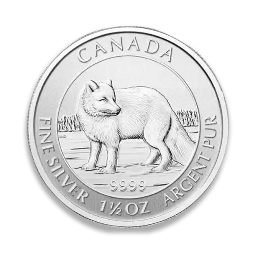 2014 1.5oz Canadian Silver Wildlife Series - Arctic Fox (2)