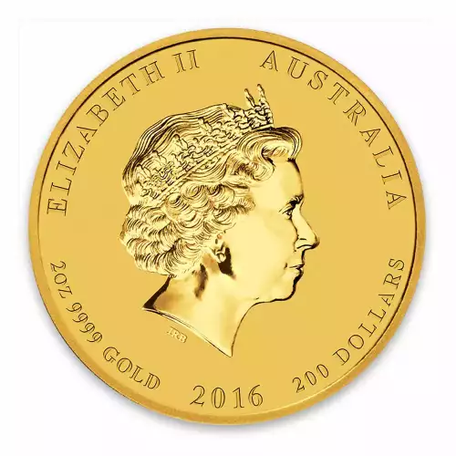 2016 2oz Australian Perth Mint Gold Lunar II: Year of the Monkey (2)