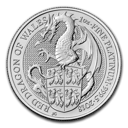 2018 Great Britain 1 oz Platinum Queen's Beasts The Dragon (3)