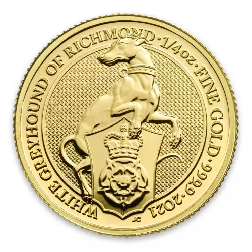 2021 1/4oz Gold Britain Queen's Beasts: The White Greyhound (2)