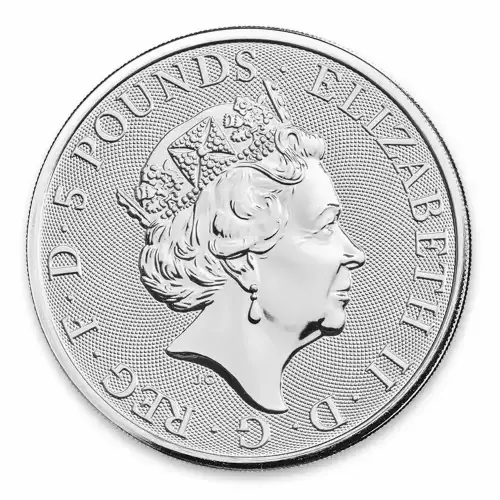 2021 2oz Silver Britain Queen's Beast: The White Greyhound (3)