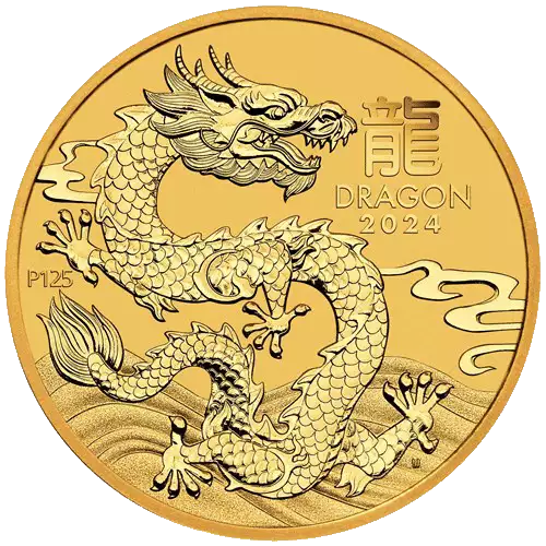 2024 1/10oz Australian Perth Mint Gold Lunar III: Year of the Dragon (3)