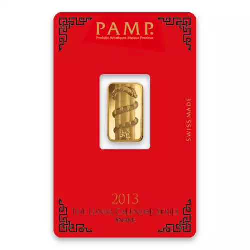 5g PAMP Gold Bar - Lunar Snake (3)