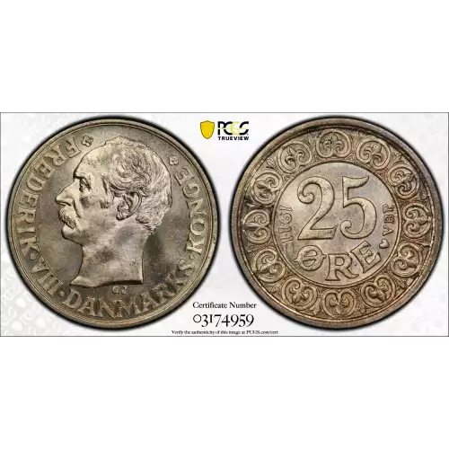 DENMARK Silver 25 ØRE