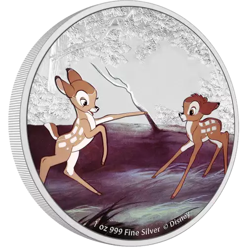 Disney Bambi 80th Anniversary- 2022 1oz Bambi and Faline Silver Coin (2)