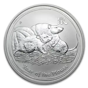 2008 1oz Australian Perth Mint Silver Lunar: Year of the Mouse (2)