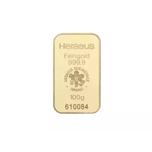 100g Heraeus Minted Gold Bar (2)